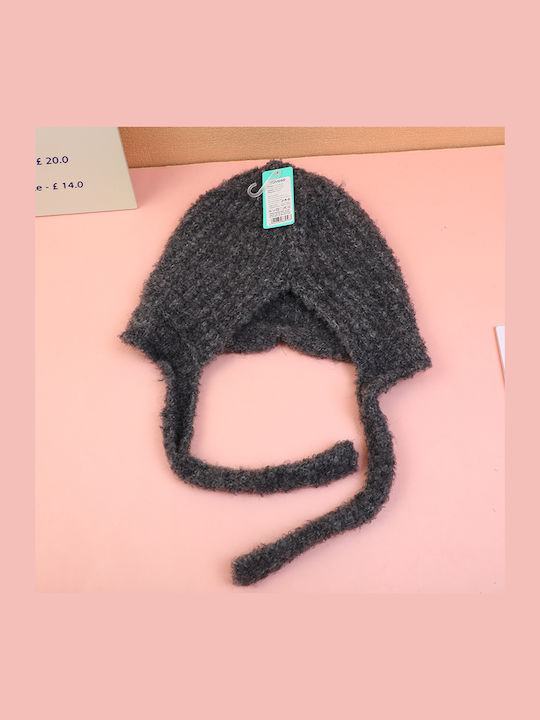 Beanie Unisex Σκούφος Πλεκτός σε Μαύρο χρώμα