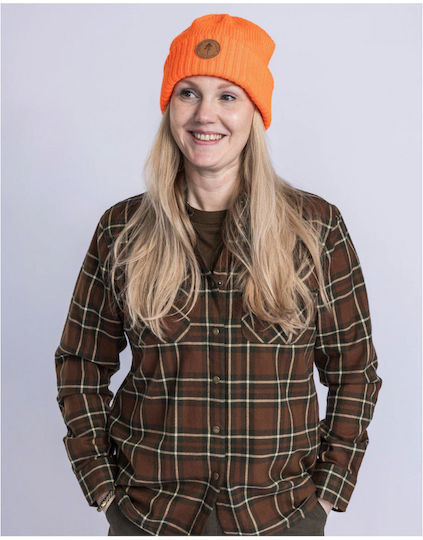 Windy Vollgesicht Unisex Fleece Strickmütze in Orange Farbe