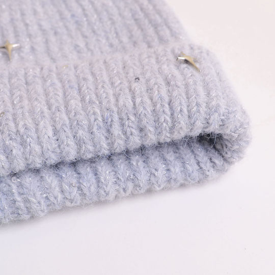 Beanie Unisex Σκούφος Πλεκτός σε Γκρι χρώμα