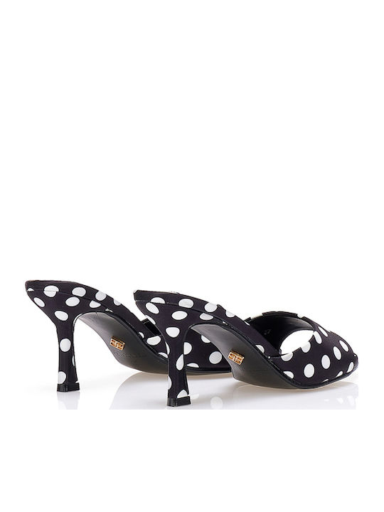 Mules With High Heel In Black Colour