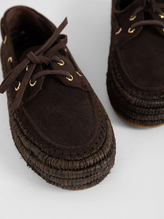 Γυναικεία Loafers σε Καφέ Χρώμα