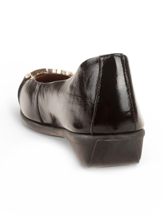 Damen Ballerinas aus Leder in Schwarz Farbe