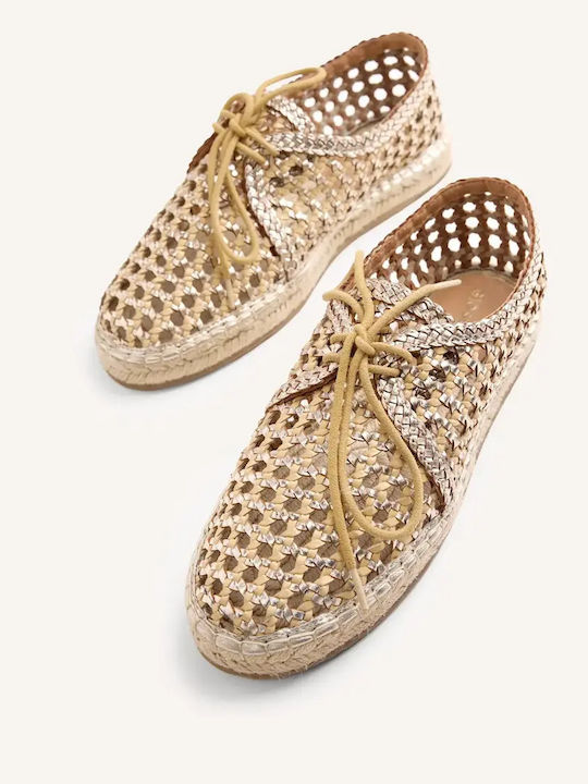 Damen Espadrilles in Gold Farbe