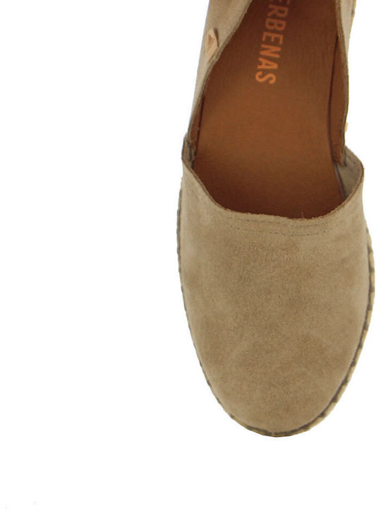 Leather Women's Espadrilles in Gray Color