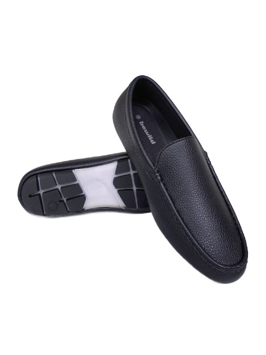 Leather Men's Loafers in Black Colour