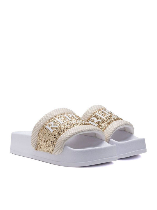 Lotty Slides in Gold Colour