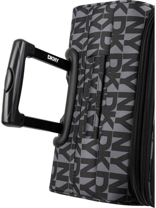 DKNY Μεσαία Βαλίτσα Ταξιδίου Υφασμάτινη Μαύρο με 4 Ρόδες