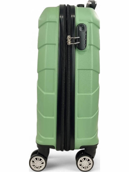 Greenwich Polo Club Cabin Hard Green Travel Suitcase with 4 Wheels Height 55cm