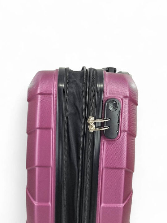 Greenwich Polo Club Cabin Hard Purple Suitcase with 4 Wheels Height 55cm