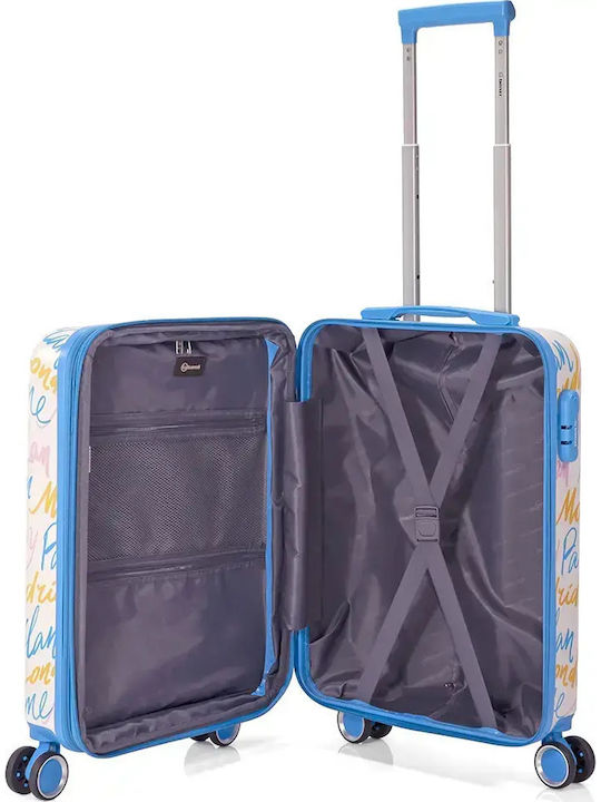 Benzi Cabin Travel Suitcase Multicolour with 4 Wheels Height 55cm