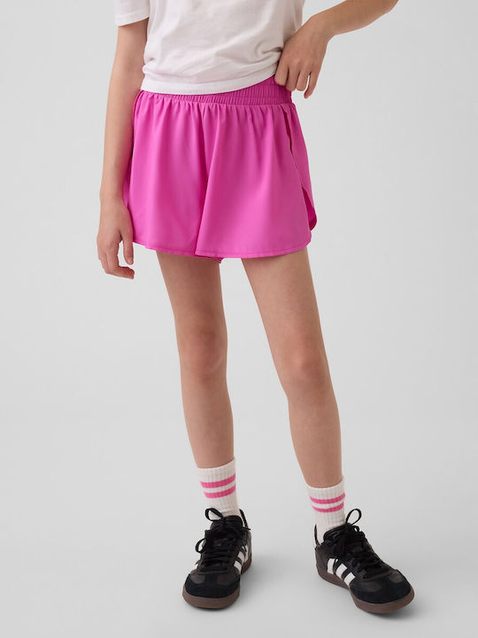 Kinder Shorts Bermudas Stoff Neon Rosa Glow