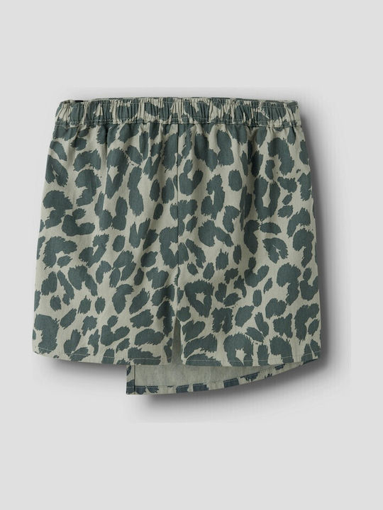 Kids Skirt Leopard Print Gray