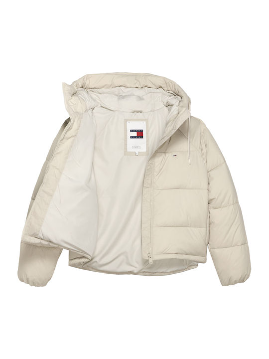 Scurtă Jachetă de femei Puffer Beige