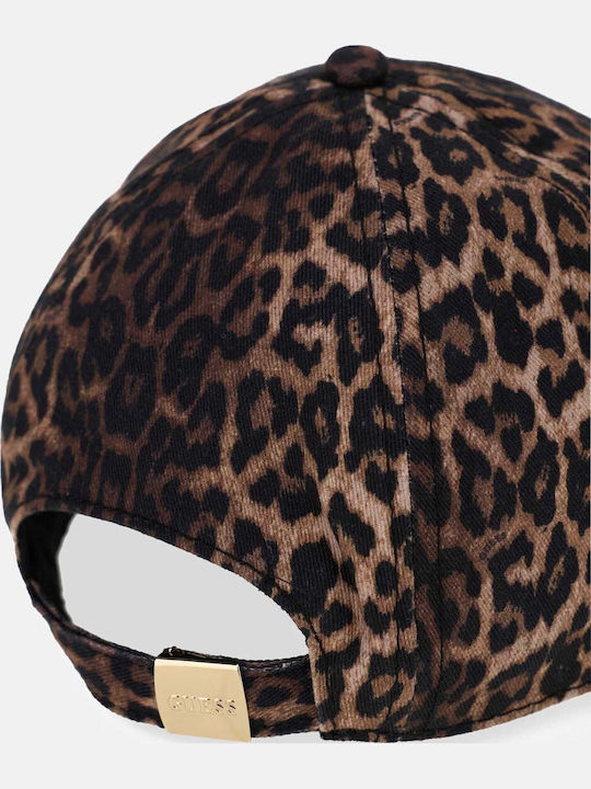 Guess Zubehör W Bedruckter Leoparden Baseballmütze Aw5501cot01-bro Leoparden
