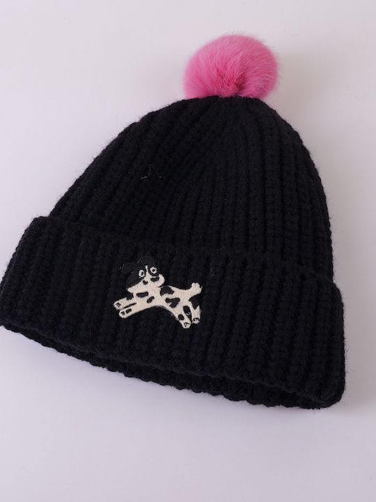 Kids Beanie Knitted Black