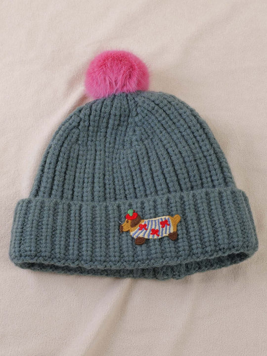 Kinder Beanie Gestrickt Grün