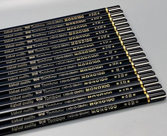 Tombow Wooden Pencils Mono 100 Highest Quality 12pcs 4901991000092 Nibs 4b