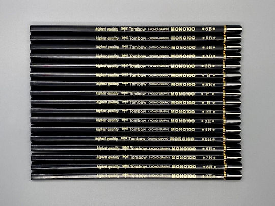 Tombow Wooden Pencils Mono 100 Highest Quality 12pcs 4901991000092 Nibs 7h