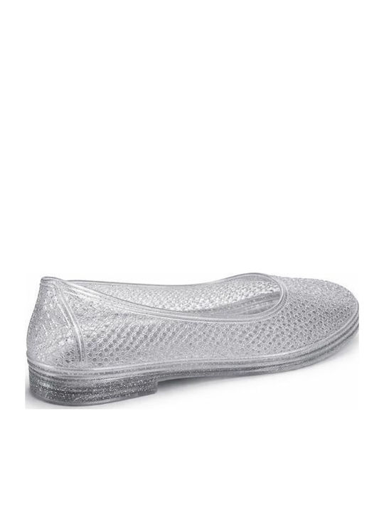 Mitsuko Sa67005w-sil Παπούτσι Θαλάσσης Μπαλαρίνα Glitter Ασημί