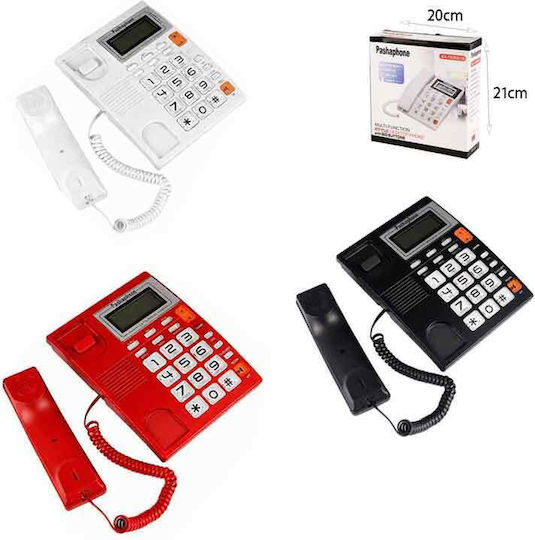Pashaphone Жичен Телефон За Офис За Възрастни Черен TOPF-211688