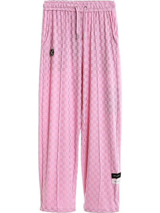 Damen Stoffhose mit Gummiband Rosa