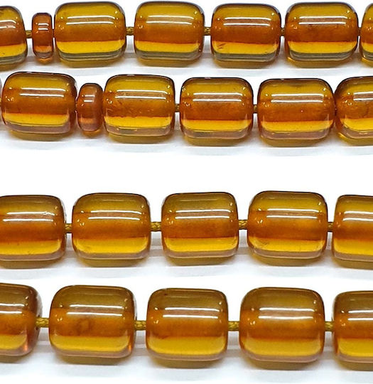 Roloi Komboloi Worry Beads with 33 Beads Made of Mastic Length 35cm Honey