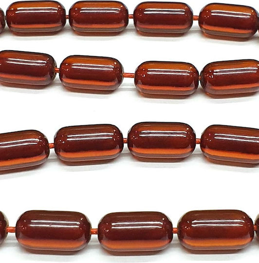 Roloi Komboloi Worry Beads with 33 Beads Made of Mastic Length 38cm Honey