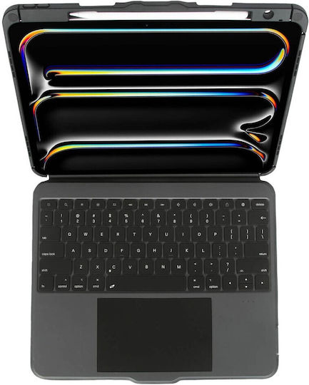 Targus Versavu Flip Cover Περιστρεφόμενη με Πληκτρολόγιο στα Ισπανικά Μαύρη (Ipad Pro 13-inch (m4))