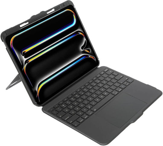 Targus Versavu Flip Cover Περιστρεφόμενη με Πληκτρολόγιο στα Ισπανικά Μαύρη (Ipad Pro 13-inch (m4))