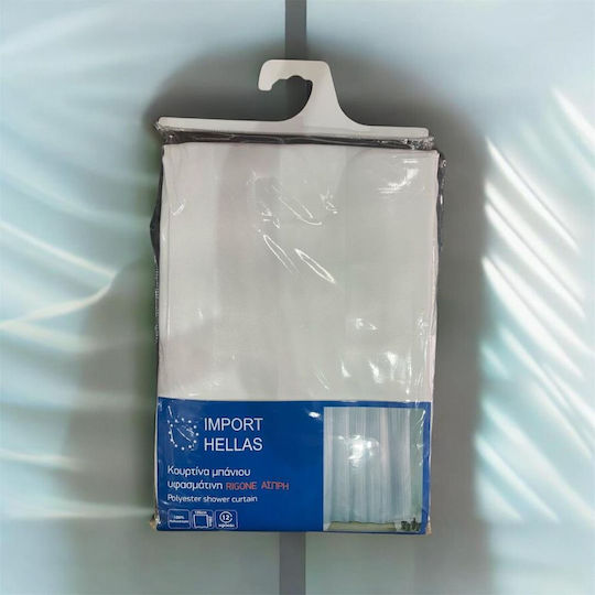 Import Hellas Rigone Κουρτίνα Υφασμάτινη 180x200cm Λευκή 0036