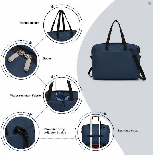 Miss Lulu Sak Voyage Navy Blue Fabric L40xW20xH30cm