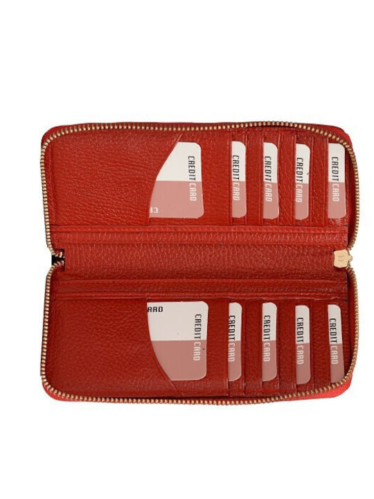 Leather Women's Wallet Red