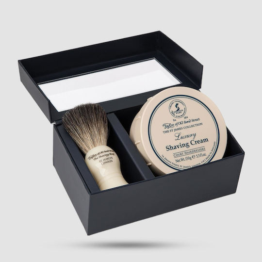 Taylor of Old Bond Street Light Blue Shaving Set with Badger Bristle