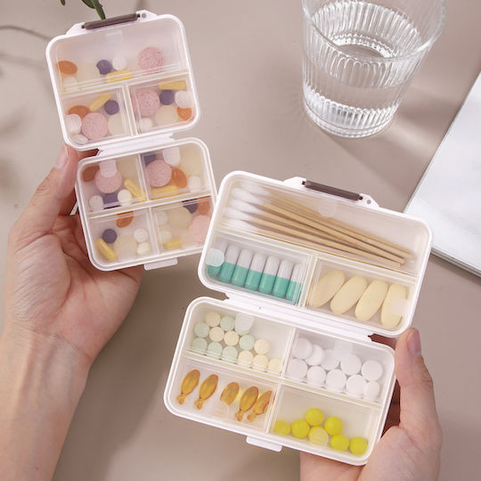 Quadratische Pillenorganisator mit 7 Fächern