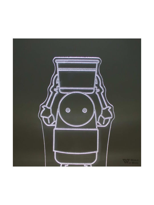 World of Wood Led Kids Decorative Lamp Nier Automata Robot White 20x11cm