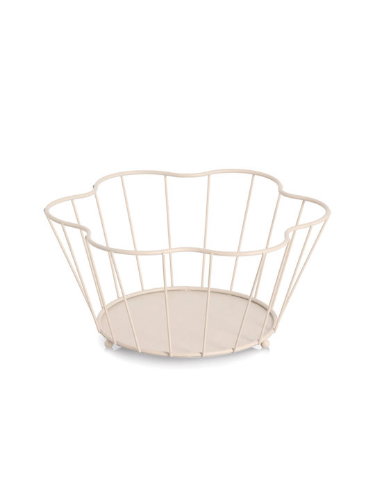 Metallic Beige Fruit Bowl 30x27x14cm