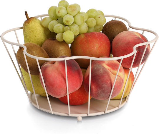 Bol De Fructe Metalic Bej 30x27x14cm