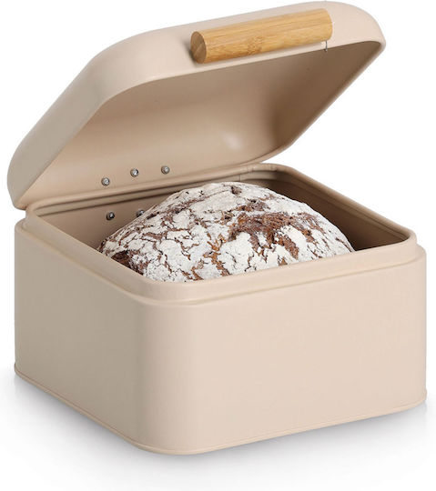 Brotkasten mit Deckel Metallisch 20x20,5x13,5cm