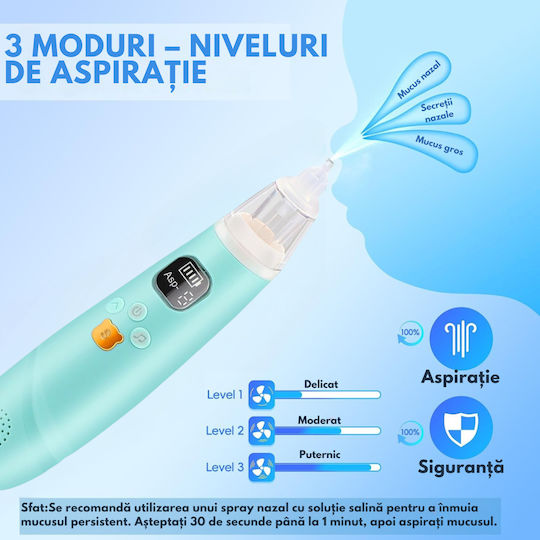 Qova Aspirator Nazal Electric pentru Sugari și Copii