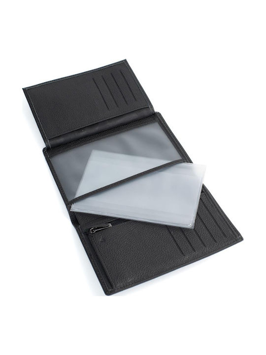 Damentasche aus Leder mit RFID Schwarz