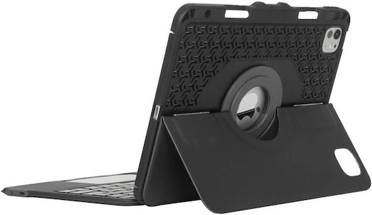 Targus Versavu Tastatur Folio Hülle Mit Hintergrundbeleuchtung Drahtlose Bluetooth 5.0 Qwerty Spanisch Schwarze