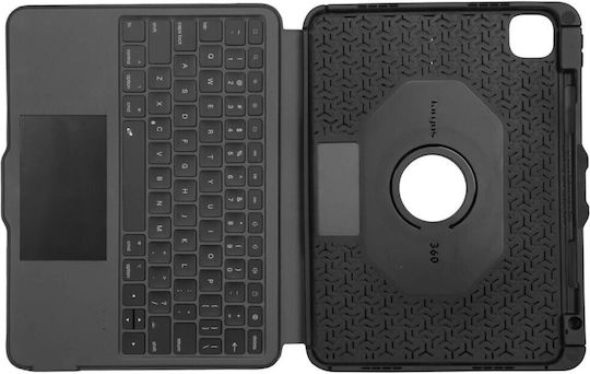 Targus Versavu Tastatur Folio Hülle Mit Hintergrundbeleuchtung Drahtlose Bluetooth 5.0 Qwerty Spanisch Schwarze