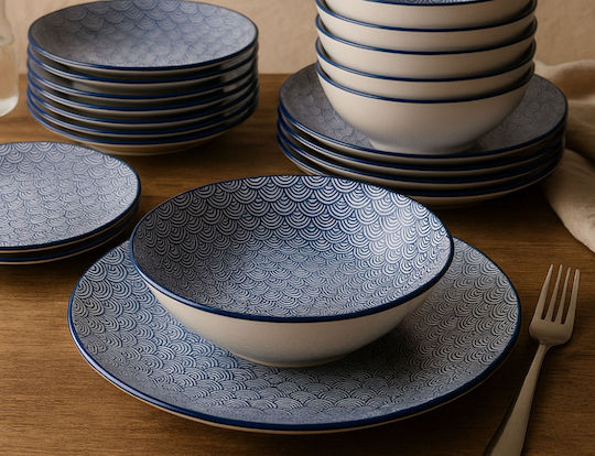 Excellent Houseware Бял Порцелан Сервизи за хранене 18бр