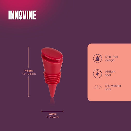 Innovine 12068 Σετ 4 Τμχ Πολύχρωμα Πώματα Μπουκαλιού Σιλικόνη