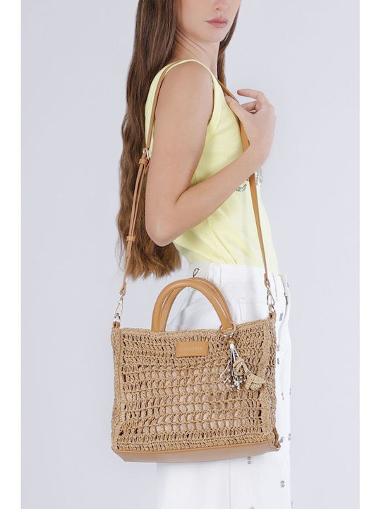 Straw Women's Shoulder Bag Beige