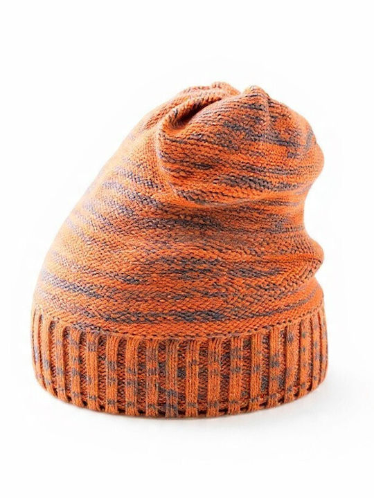 Beanie Unisex Beanie Knitted in Orange color