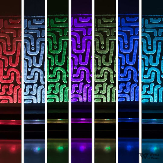 World of Wood Dekoratives Tischlicht Abstract Kiss LED Liebe