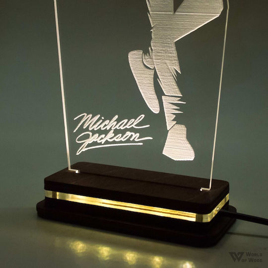 World of Wood Decorative Table Lamp Michael Jackson LED 24x13cm