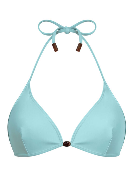Top Triunghi De Bikini Cu Burete Albastru Deschis