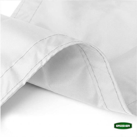 Grasher Square Shade Sail White With Hoops 5x5m 180gr/m²